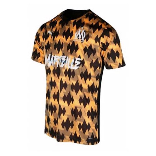 Thailande Maillot Football Marseille Influence Black Orange